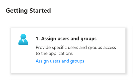 Click assign users and groups