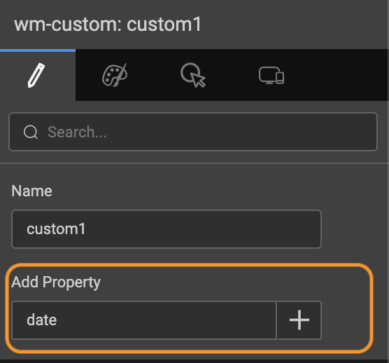 Custom Widget Add Property