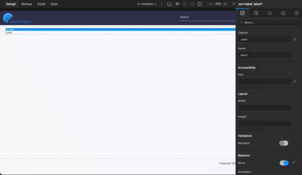binding dialog