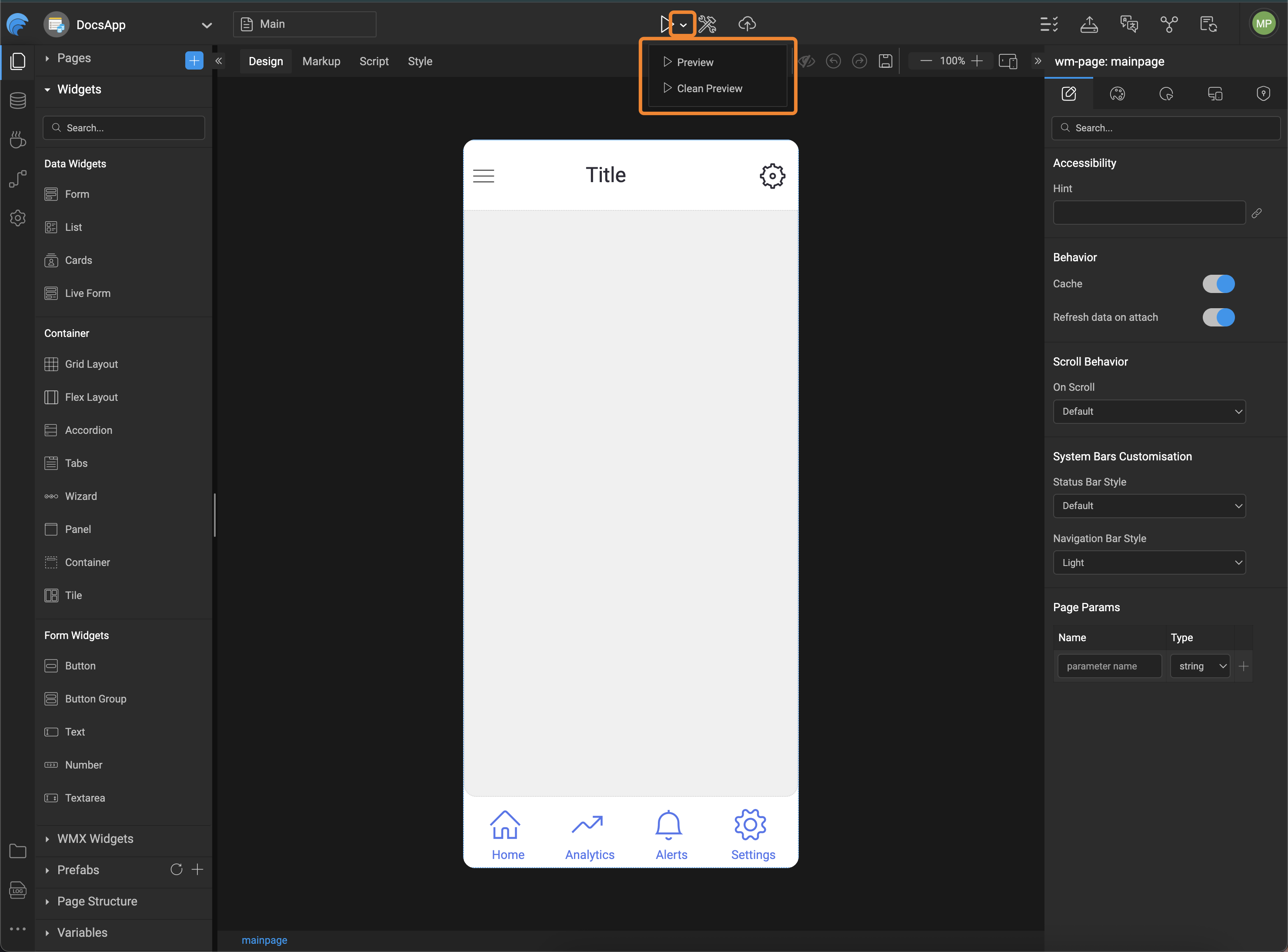Preview - Clean Preview Button