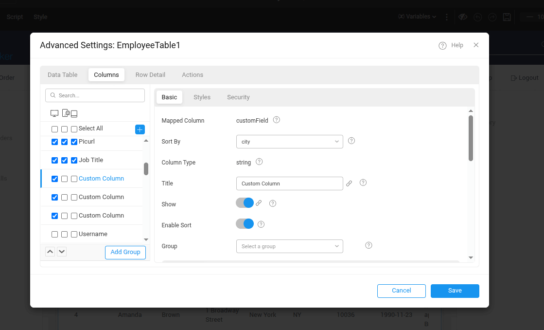 Sort By Config