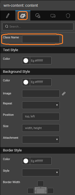 Screenshot showing styles