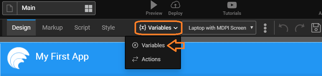 Variables introduction in WaveMaker